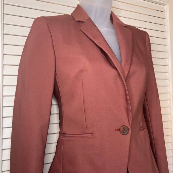 Express Dusty Pink Two Piece Set: One Button Blazer + Pencil Skirt | Size: 00 - Picture 5 of 14